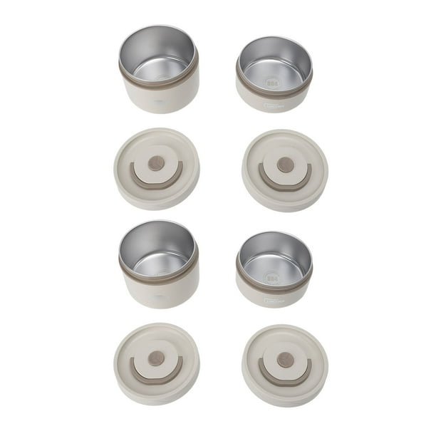 Caja Térmica Redonda, Contenedor De Alimentos Aislado De Acero Inoxidable Con Tapa A Prueba De Fugas, Mantiene Caliente De 4 A 5 Horas Para El Trabajo, La Escuela, La Cena