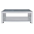 thumbnail image 2 of Wood and Mirror Coffee Table with One Shelf, Clear, 2 of 5