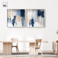 thumbnail image 3 of Soothing Depths Shadowbox Print Blue And Sage Wall Decor Set by Art Remedy, Blonde Frame, 40 x 40, 3 of 6
