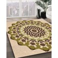thumbnail image 3 of Ahgly Company Machine Washable Indoor Rectangle Transitional Khaki Gold Area Rugs, 2' x 5', 3 of 7