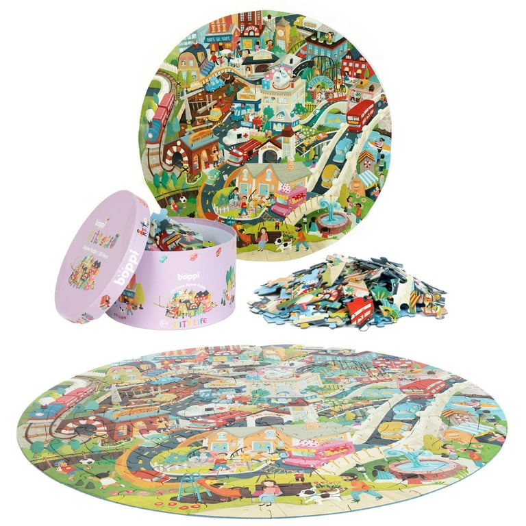 Boppi Puzzle Rotondo Mappa Della Germania 150 Pezzi - Per Bambini 5-8 Anni In Carta Riciclata, Diametro 58 Cm