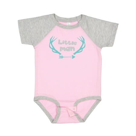 

Inktastic Little Man Little Boy Deer Antlers Arrow Gift Baby Boy Bodysuit