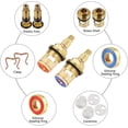 thumbnail image 3 of 4 Pieces Brass Ceramic Disc Faucet, Replacement Ceramic Cartridge, Universal Ceramic Brass Cartridges Kitchen Faucet Tap(red, Blue), 3 of 5