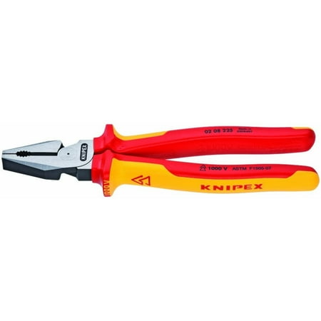 UPC: 0843221000486 | Knipex Linemans Plier 9  L Ergonomic 02 08 225 SBA