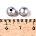 thumbnail image 3 of 500gs Matte style Spray Painted Acrylic Beads Round Silver 8x7.5mm Hole: 1.8mm about 1840pcs/500g, 3 of 3