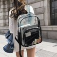thumbnail image 6 of PVC Transparent Backpacks Clear Backpack for Travel and Outings Watercolor Sea Creatures, 6 of 7