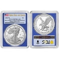 thumbnail image 3 of Presale - 2026-W Proof $1 American Silver Eagle PCGS PR70DCAM FDOI Flag Label Blue Frame, 3 of 3