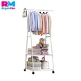 thumbnail image 2 of Closet Tendedero Perchero Rack Doble Ropa Con Llantas blanco, 2 of 11