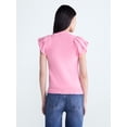 thumbnail image 3 of Scoop Women's Mock Neck Top with Bubble Cap Sleeves, Sizes XS-XXL, 3 of 5
