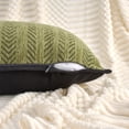 thumbnail image 3 of Unique Bargains Pack of 2 Chenille Herringbone Decorative Cushion Case 20" x 12" Green, 3 of 6