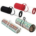 thumbnail image 3 of yocbz Christmas Gift Wrap Organizer Clear, Fits 24 Rolls of 31 Inch Long, Heavy Duty Wrapping Paper Storage Bag with Handles and Zippered Top, Tote Clear Tube Container (Red), 3 of 3