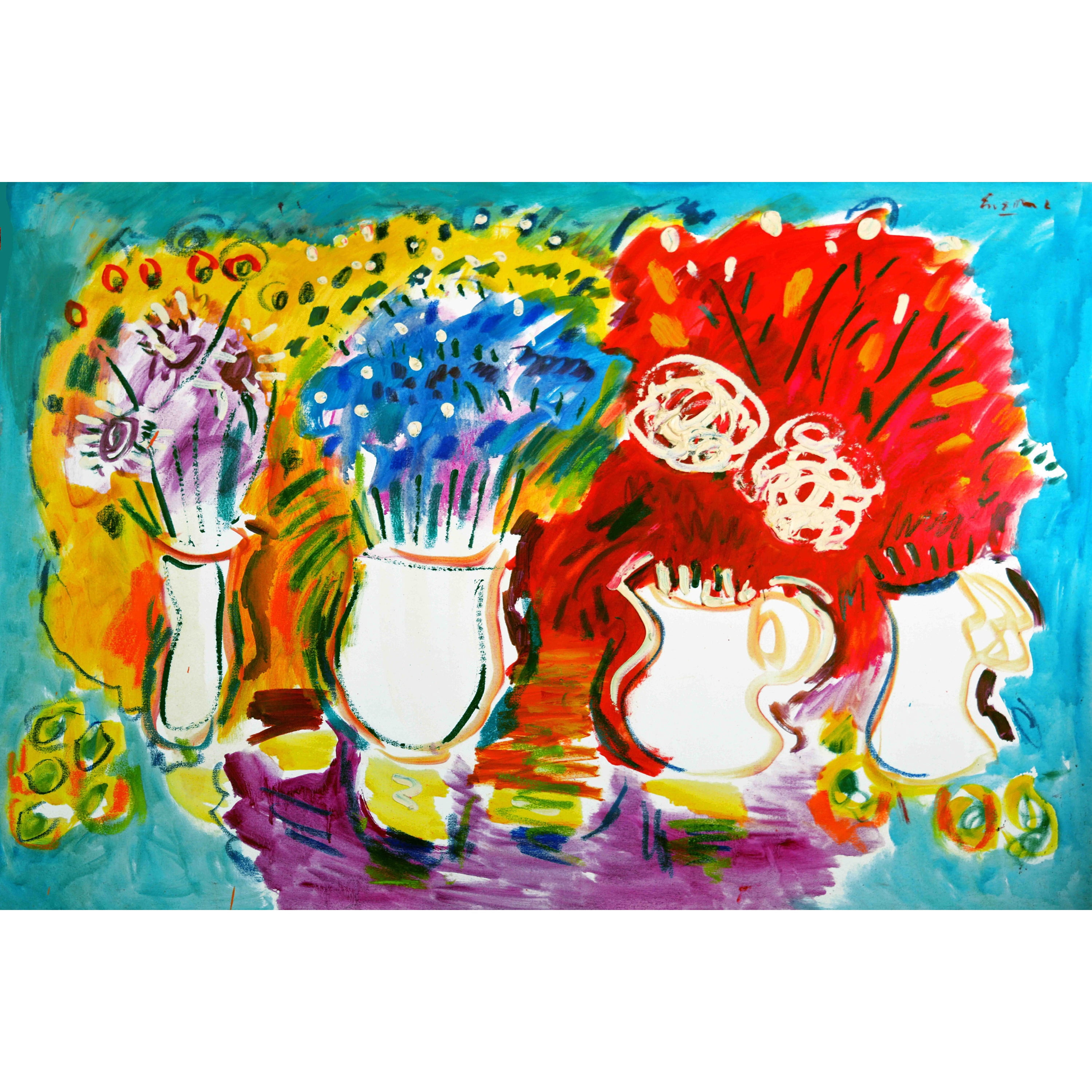 Marmont Hill "Mixed Bouquets" by Wayne Ensrud Painting Print on Canvas