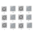 thumbnail image 4 of Advancent Interruptor de luz Interruptores profesionales Panel Anillo circular Luces LED Botón resistente al desgaste Tablero de control Accesorios para electrodomésticos Punto de cristal LED Tipo 2, 4 of 6