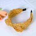 thumbnail image 6 of Unique Bargains 1 Pcs Bowknot Headband with Bunny Ears Hairband for Women 2.17 Inch Yellow, 6 of 7