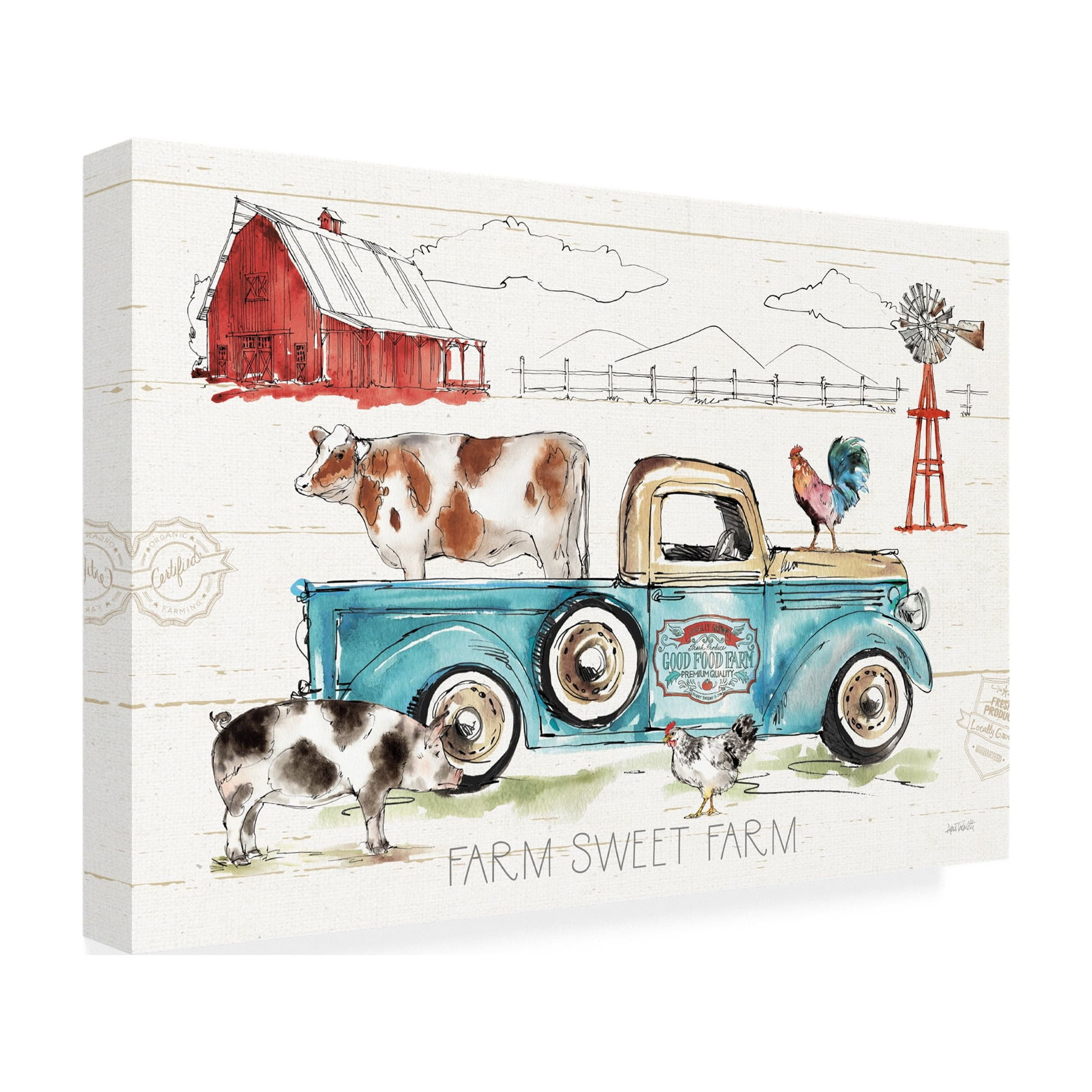 Trademark Fine Art 'Down on the Farm I' Canvas Art by Anne Tavoletti