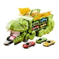 thumbnail image 1 of Camión transportador de dinosaurios, camión traga dinosaurios, pista multicapa, juguete divertido verde, 1 of 9