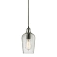 thumbnail image 1 of Hammered Glass Collection 1 light mini pendant in Oil Rubbed Bronze, 1 of 7