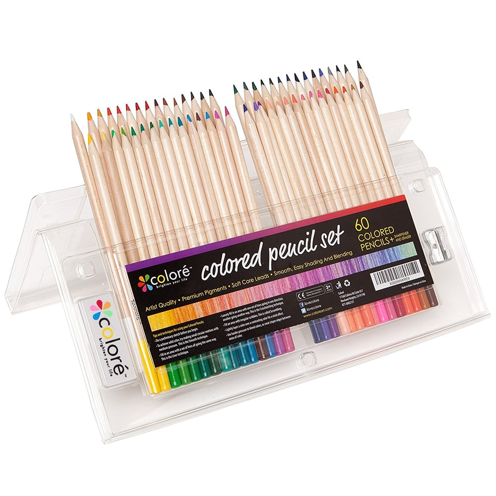 60-Piece Colored Pencils & Drawing Pencils Set