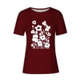 thumbnail image 4 of qolati Womens Tops 2024 Summer Crew Neck Short Sleeve Tunic Shirts Vintage Floral Print Casual Loose Fit T Shirts Trendy Blouses, 4 of 4
