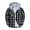 AO15_Black, variant on Mens Hooded Flannel Shirts Lightweight Long Sleeve Hoodie Shirt Casual Plaid Button Down Jackets with Pocket Light Gray XL