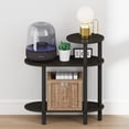thumbnail image 4 of Furinno TURN-N-TUBE 3-Tier Oval Sofa Open Shelf Narrow Nightstand Espresso, 4 of 4