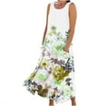 thumbnail image 2 of Nuoqisi Women's Summer Sundress Fashionable Sleeveless and Round Neck Printed Long Dress, 2 of 5