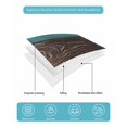 thumbnail image 5 of Teal Brown Wood Queen Size Down Alternative Comforter, Lightweight Comforter Quilt Bedding Set with Pillow Shams Vintage Simple Chic Board All Seasons Bed Comforter Duvet Insert 90"x96", 5 of 7