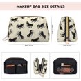 thumbnail image 2 of Classic Simple Cool Horse Black Makeup Bag, Large Capacity Travel Cosmetic Bag for Women Girls- Travel Toiletry Bag Leather Portable Waterproof Makeup Case Organizer with Handle, 2 of 4