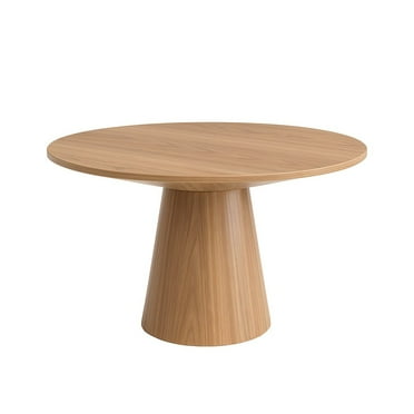 Alpine Furniture Cove Wood 59" Round Dining Pedestal Table in Natural