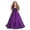 F215-Purple, variant on FYDUU Flower Girl Dress Girls Dresses Tulle Long A-Line Holiday Birthday Party Gown Formal Pageant Maxi Dresses Holiday Performances 6-7 Years