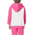 thumbnail image 6 of Spazoro Toddler Girls Loose Sweatshirts Hoodie, Casual with Pocket Long Sleeve Color Block Lightweight Soft Pullover for Kids Girls Boys Hot Pink Size 7 T, 6 of 8
