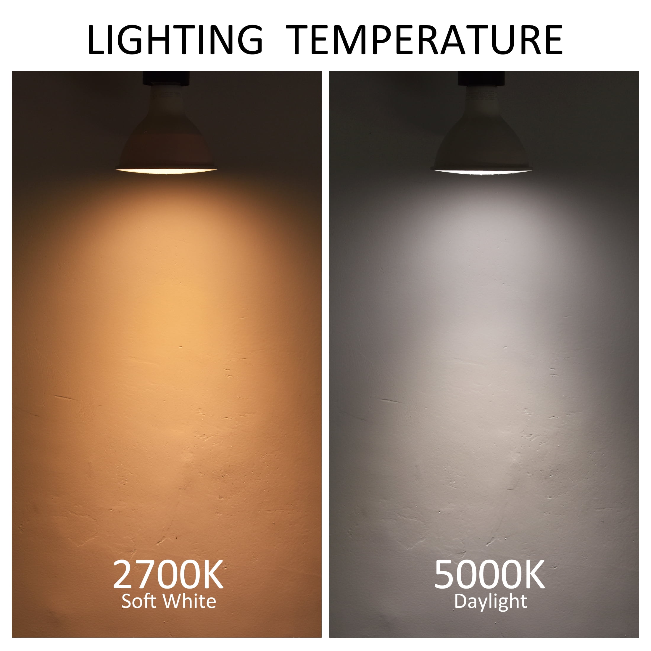 Great Value PAR38 LED Flood Light Bulbs, 15-Watt (150W Equivalent), Daylight White, Dimmable, E26 (2Pack)