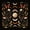 Sun Moon 08, variant on Homewish Tree of Life Twin Bedding, Vintage Moon Phase Bedding Comforter Set, Black Reversible 7-Piece