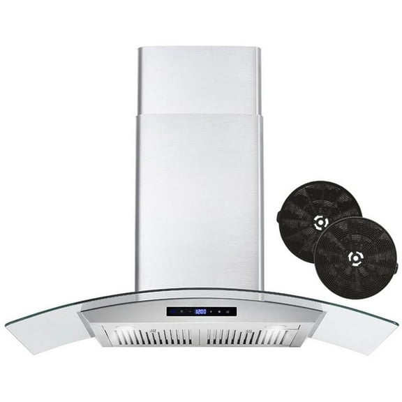 Cosmo 36" 380 CFM Ductless Wall Mount Range Hood in Stainless Steel