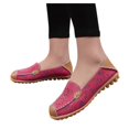 thumbnail image 3 of asdoklhq Womens Casual Shoes,Women's Comfortable Hollow Leather Printed Flat Casual Loafers Single Shoes, 3 of 8