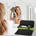 thumbnail image 6 of Hair Tool Organizer Bag with Heat Resistant Mat Removable Travel Storage Case for Hot Air Brushes Curling Irons Lime Slice Image, 6 of 8