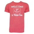 thumbnail image 1 of Miller High Life Men's Red Retro Brand Welcome To Miller Time T-Shirt-3XLarge, 1 of 1