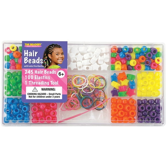 The Beadery 6551 Boîte de Perles pour Cheveux, Néon