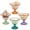 Assorted Color, variant on 10 oz Glass Dessert Bowls Set of 4, Footed Ice Cream Sundae Cups, Pink-Purple Glass Bowls for Dessert & Fruit