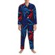 thumbnail image 3 of Balery Red White Blue Fireworks Pijama para Hombre de Dos Piezas con Manga Larga, Conjunto de Dormir y Descanso Suave con Bolsillos-X-Large, 3 of 7