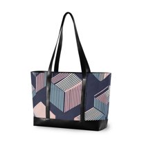 FORMRS Laptop Tote Bag for Women with 15.6" Computer Compartments Handbag, Dark Cubes