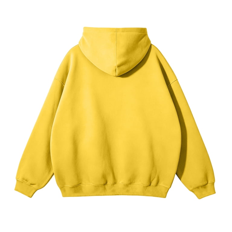 Mens Long Sleeve Solid Zip‑Up Hoodie Featuring Drawstring Hood And ...