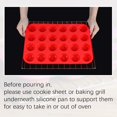 thumbnail image 2 of Happon Silicone Muffin Pan Cupcake - Mini 24 Cups Muffin Tin, Nonstick BPA Free Food Grade Silicone Molds Red, 2 of 6