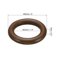 thumbnail image 2 of Uxcell 50mm Natural Wooden Rings, 30 Pack Wood Ring Round Linking Rings Wood Loop Circle for Craft, Brown, 2 of 6