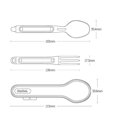 thumbnail image 3 of Ensemble de Couverts Portatifs en Acier Inoxydable Titane 2 en 1 Fourchettes Détachables, 3 of 5