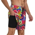 thumbnail image 2 of Fuzoiu Colorful Bananas Print Men's Swim Shorts,Quick-Dry Double-Layer Swim Trunks,Board Trunks,Beach Shorts Swimwear Bathing Suits-Large, 2 of 6