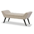 thumbnail image 2 of Baxton Studio Tamblin Beige Linen Fabric Upholstered 50" Bench, 2 of 4