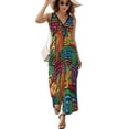 thumbnail image 2 of Mola De Panama Mounted Sleeveless Dress Dresses Women Summer Evening Dresses Ladies Bohemia Long Dresses, 2 of 9