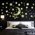 thumbnail image 5 of Fluorescent Moon and Stars Wall Sticker Room Decoration For Living Room Bedroom, 5 of 5