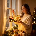 thumbnail image 7 of 1-Pieces Christmas Window Decorations - LED Battery Operated Christmas Lights, Light up Christmas Decorations with Suction Cup for Holiday Decor, B, 7 of 7
